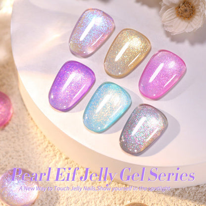 6 Colors Jelly Gel Polish Set T06 Conch Spirit 7ml