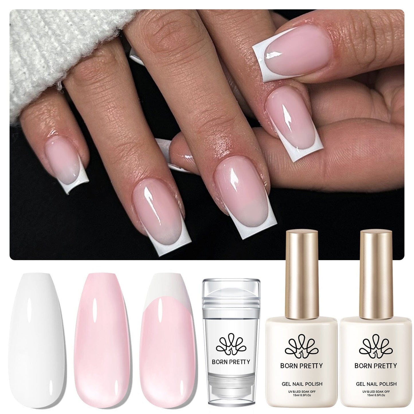 3pcs French Nails Kit #03