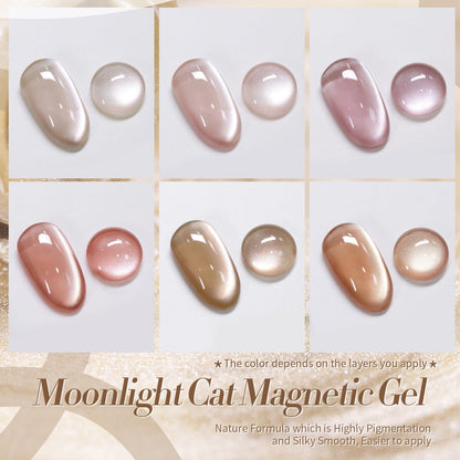 6 Colors Moonlight Cat Magnetic Gel Polish Set 7ml