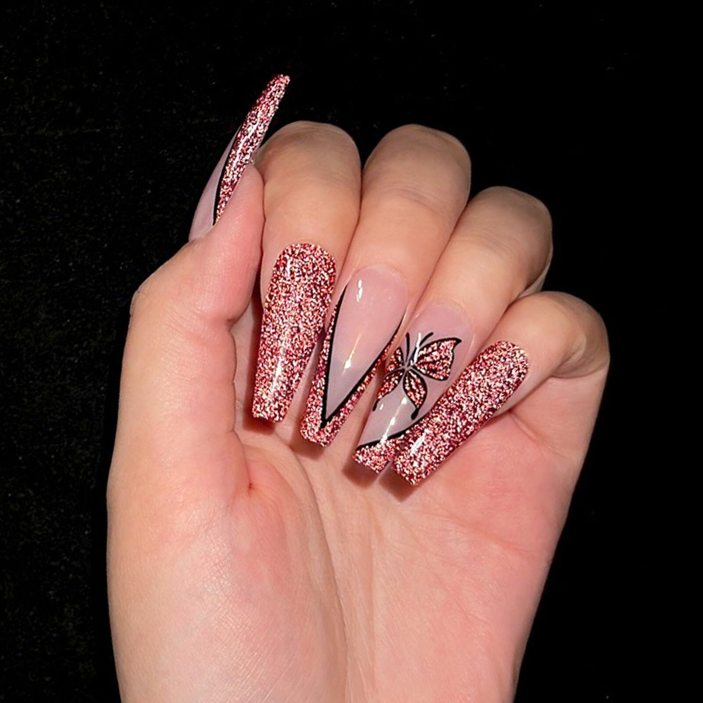 6 Colors BORN PRETTY Red Black Reflective Glitter Gel Polish Set 7ml