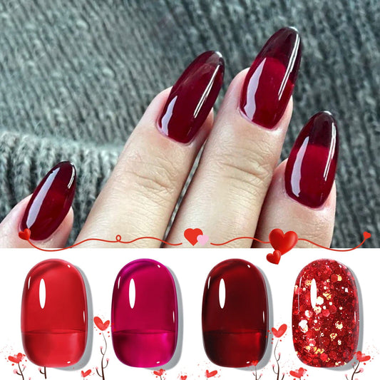 4 Colors Ruby Rose Jelly Gel Polish Set 7ml