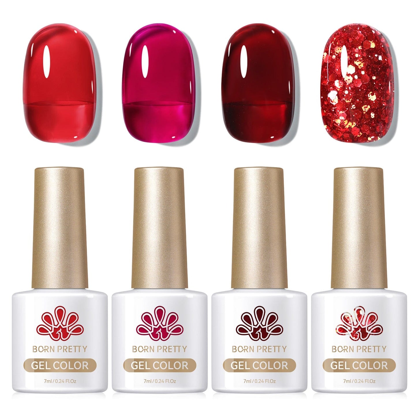4 Colors Ruby Rose Jelly Gel Polish Set 7ml