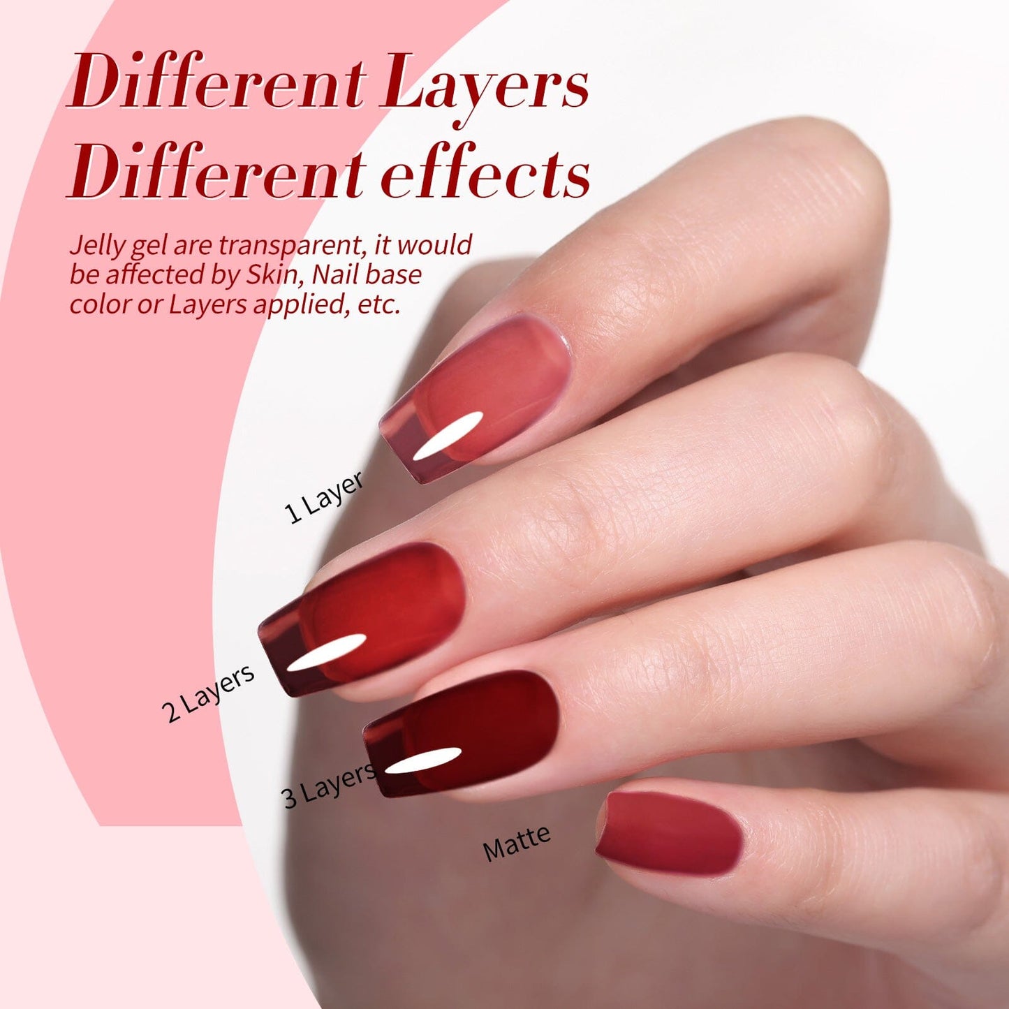 4 Colors Ruby Rose Jelly Gel Polish Set 7ml