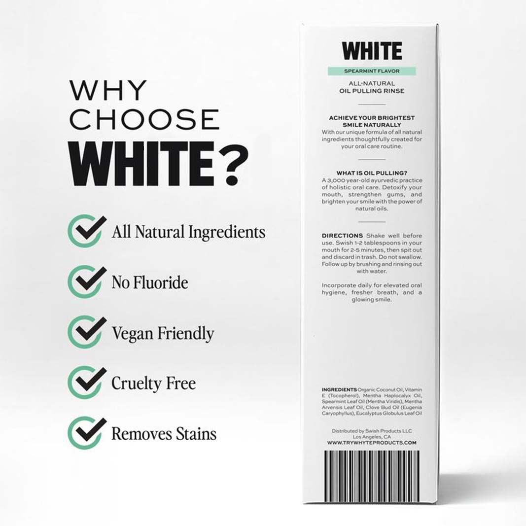 Spearmint Oil Pulling Rinse —Natural Oral Cleanse & Teeth Whitener