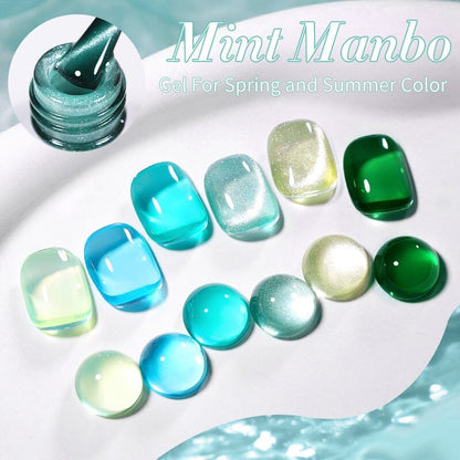 6 Colors Mint Manbo Gel Polish Set 01 10ml