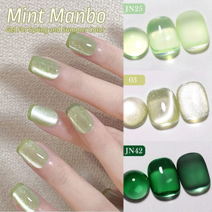 6 Colors Mint Manbo Gel Polish Set 01 10ml