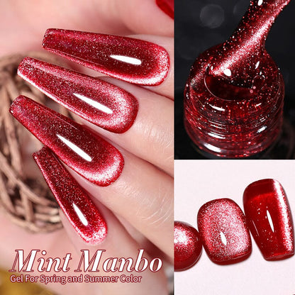 6 Colors Red Gel Polish Set 02 10ml