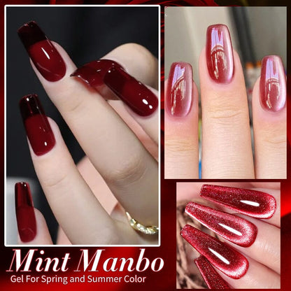 6 Colors Red Gel Polish Set 02 10ml