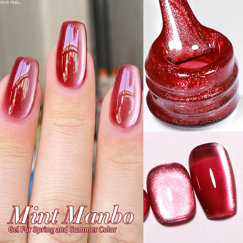 6 Colors Red Gel Polish Set 02 10ml