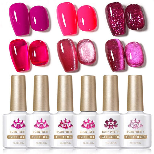 6 Colors Vivi Magenta Gel Polish Set 03 10ml