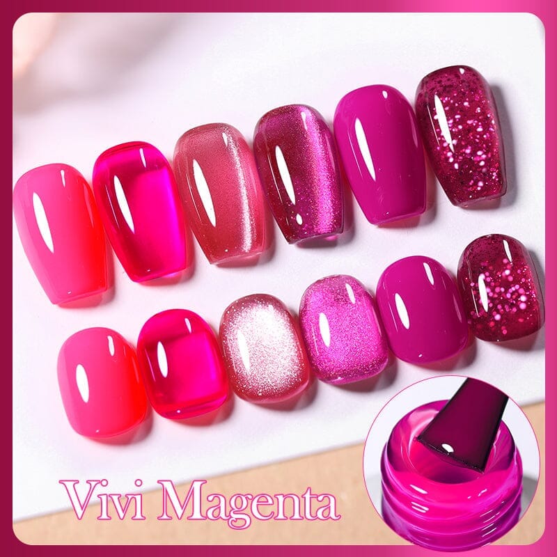 6 Colors Vivi Magenta Gel Polish Set 03 10ml