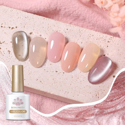 6 Colors Nude Pink Gel Polish Set 04 10ml
