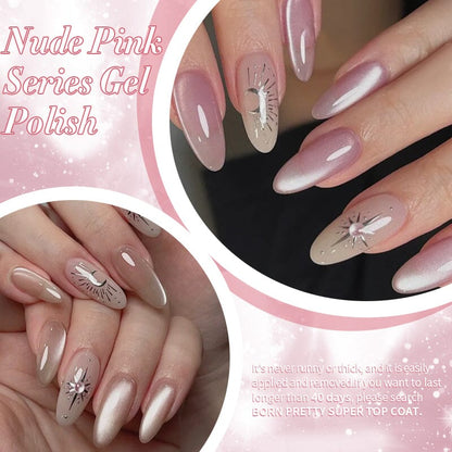 6 Colors Nude Pink Gel Polish Set 04 10ml