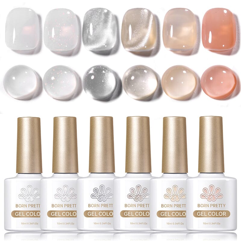 6 Colors Nude Milk Gel Polish Set 05 10ml