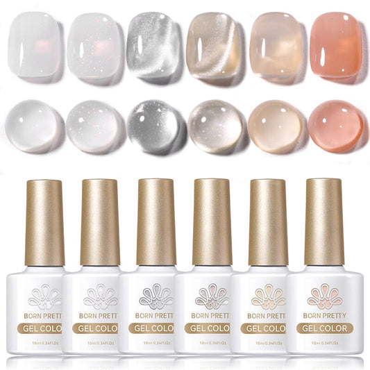6 Colors Nude Milk Gel Polish Set 05 10ml