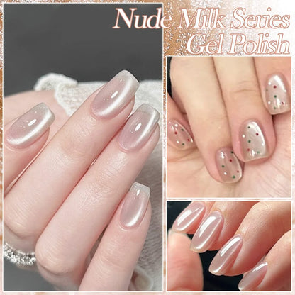 6 Colors Nude Milk Gel Polish Set 05 10ml