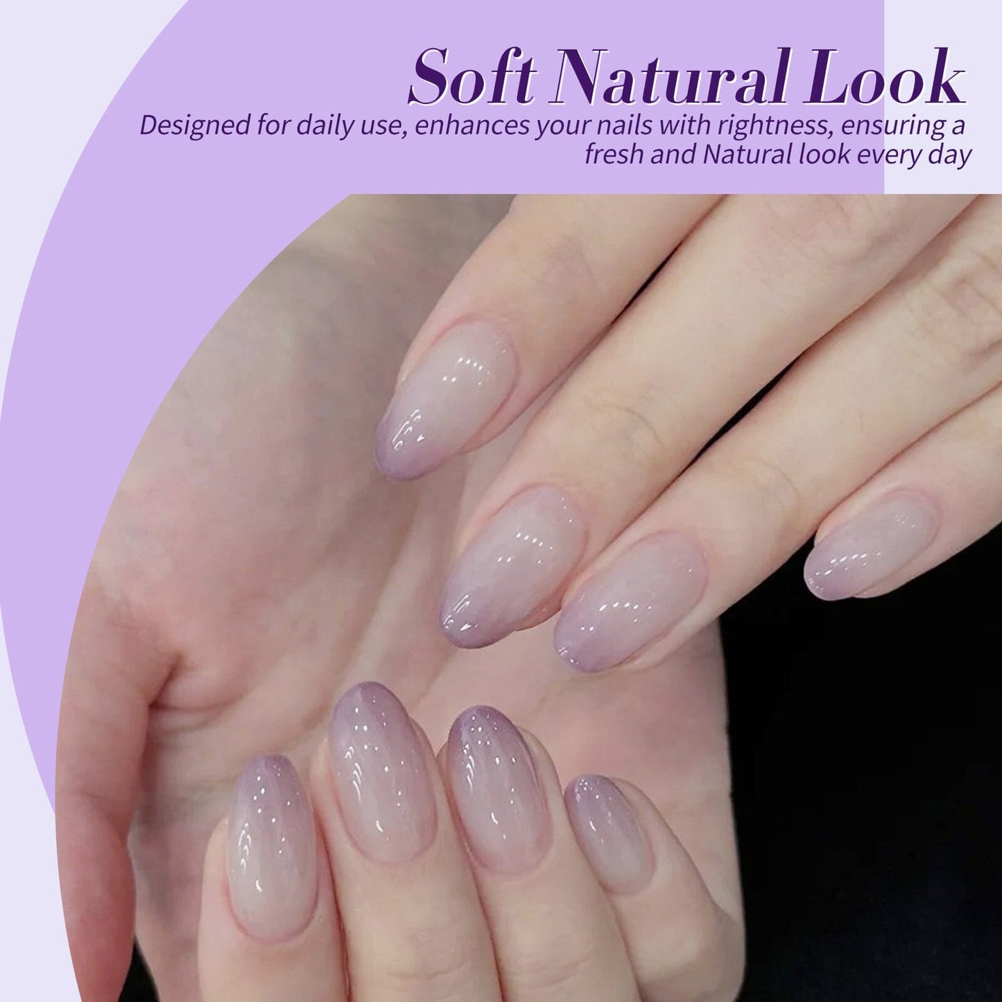 6 Colors Jelly Gel Polish Set J04 Lilac Whispers 7ml