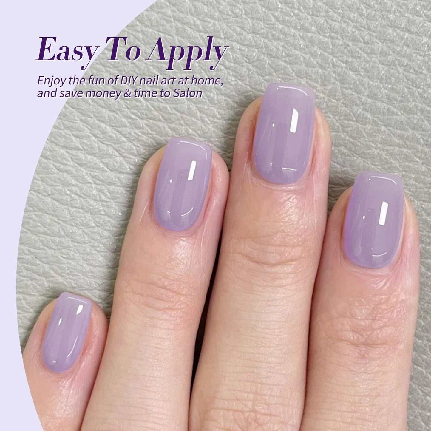 6 Colors Jelly Gel Polish Set J04 Lilac Whispers 7ml