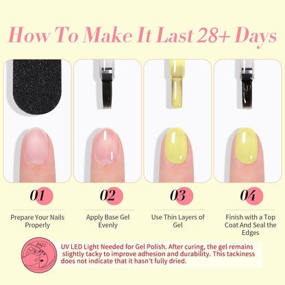 6 Colors Jelly Gel Polish Set J05 Candy Glass 7ml