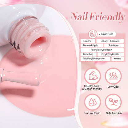 6 Colors Pink Gel Polish Set S03 Cupid's Whisper 7ml