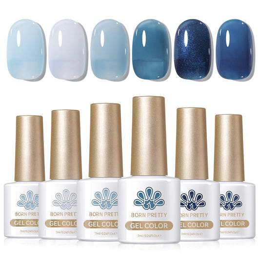 6 Colors Jelly Gel Polish Set J06 Lake Baikal 7ml