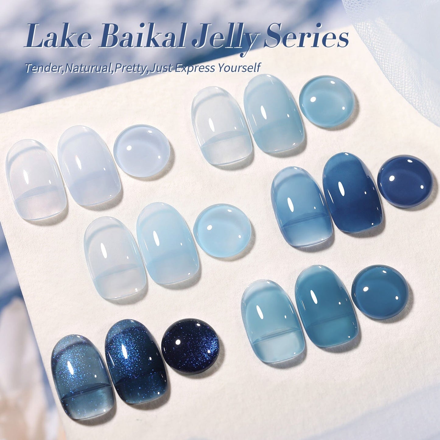 6 Colors Jelly Gel Polish Set J06 Lake Baikal 7ml