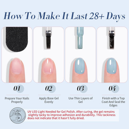 6 Colors Jelly Gel Polish Set J06 Lake Baikal 7ml