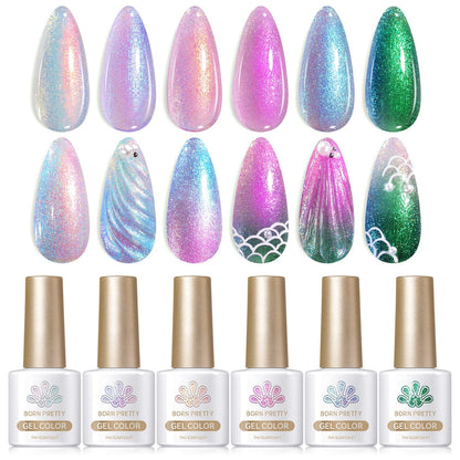 6 Colors Aurora Gel Polish Set T04 Conch Spirit 7ml