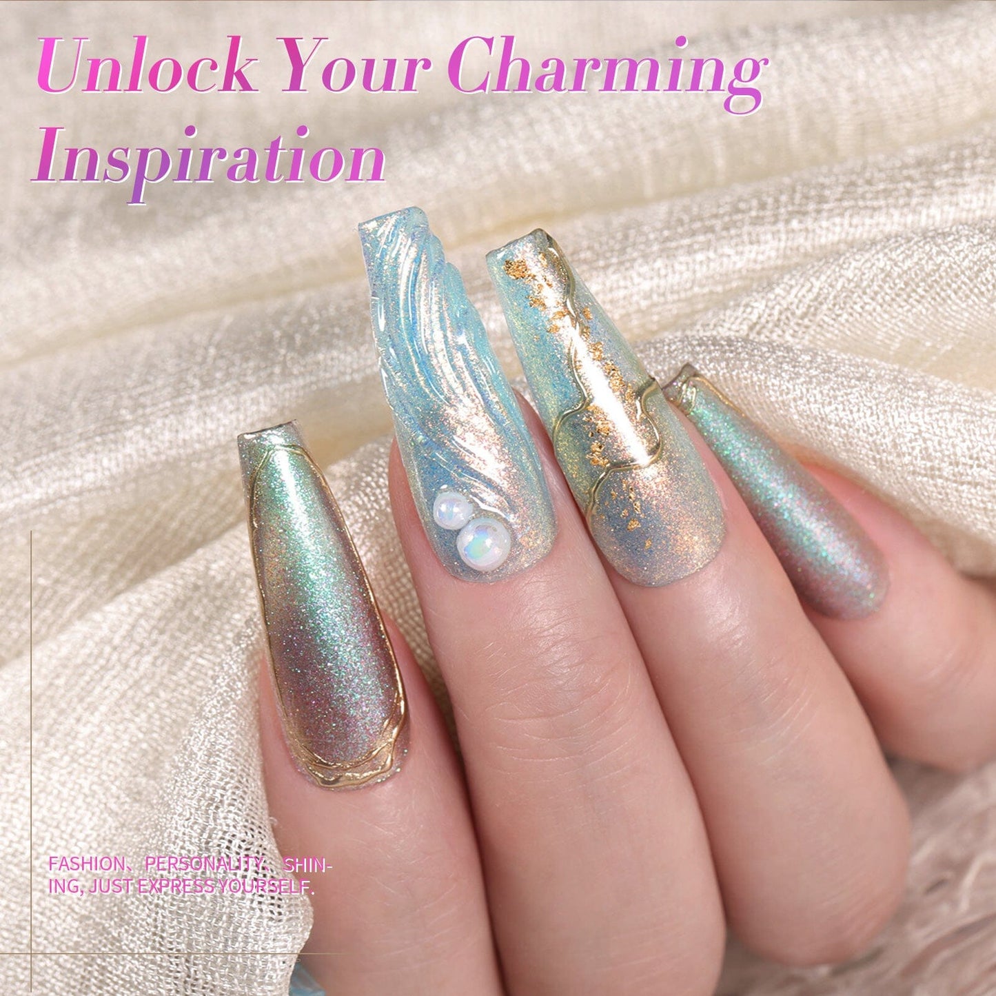 6 Colors Aurora Gel Polish Set T04 Conch Spirit 7ml