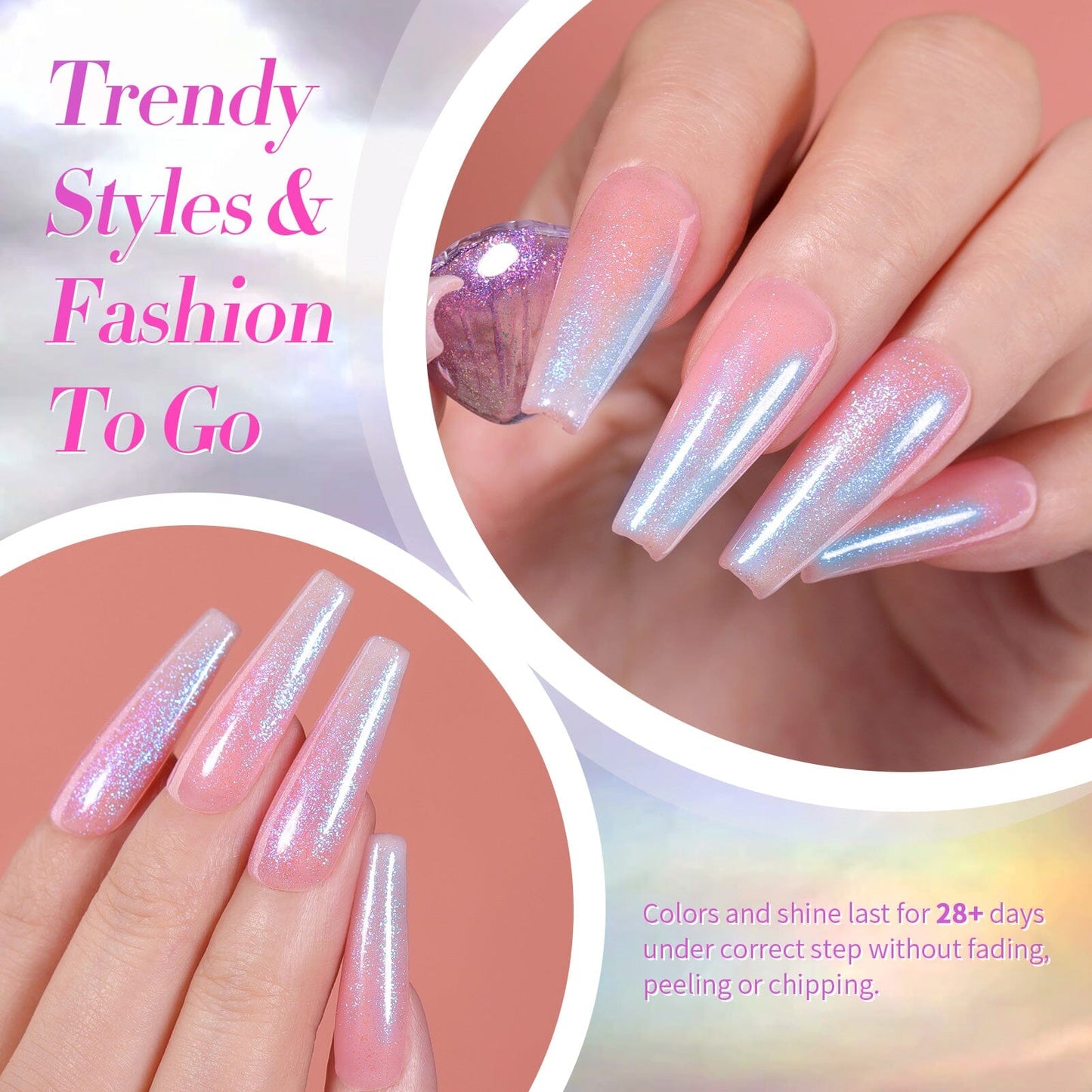 6 Colors Aurora Gel Polish Set T04 Conch Spirit 7ml