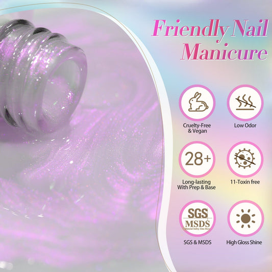6 Colors Aurora Gel Polish Set T04 Conch Spirit 7ml