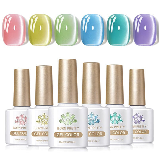 6 Colors Glass Cat Magnetic Gel Polish Freedom Land 10ml