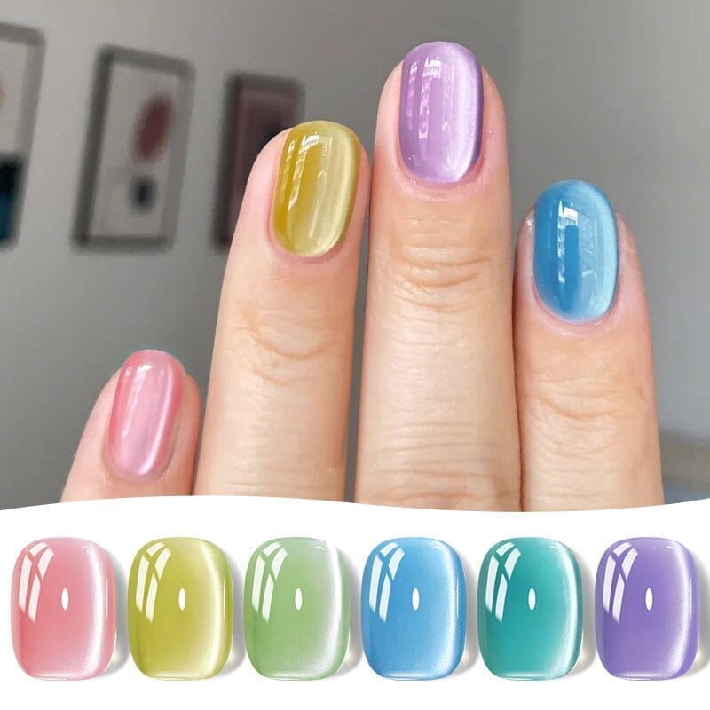 6 Colors Glass Cat Magnetic Gel Polish Freedom Land 10ml