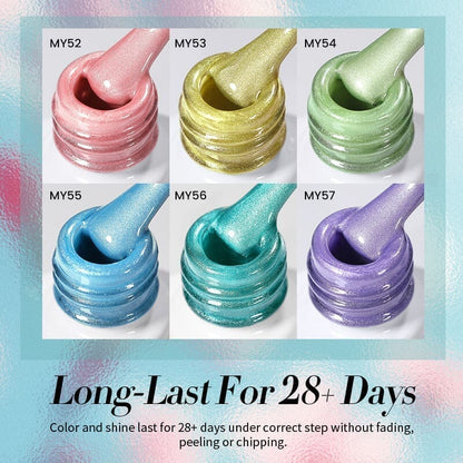 6 Colors Glass Cat Magnetic Gel Polish Freedom Land 10ml