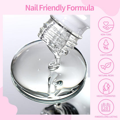 3pcs 6 in 1 Nail Glue Gel Polish 15ml