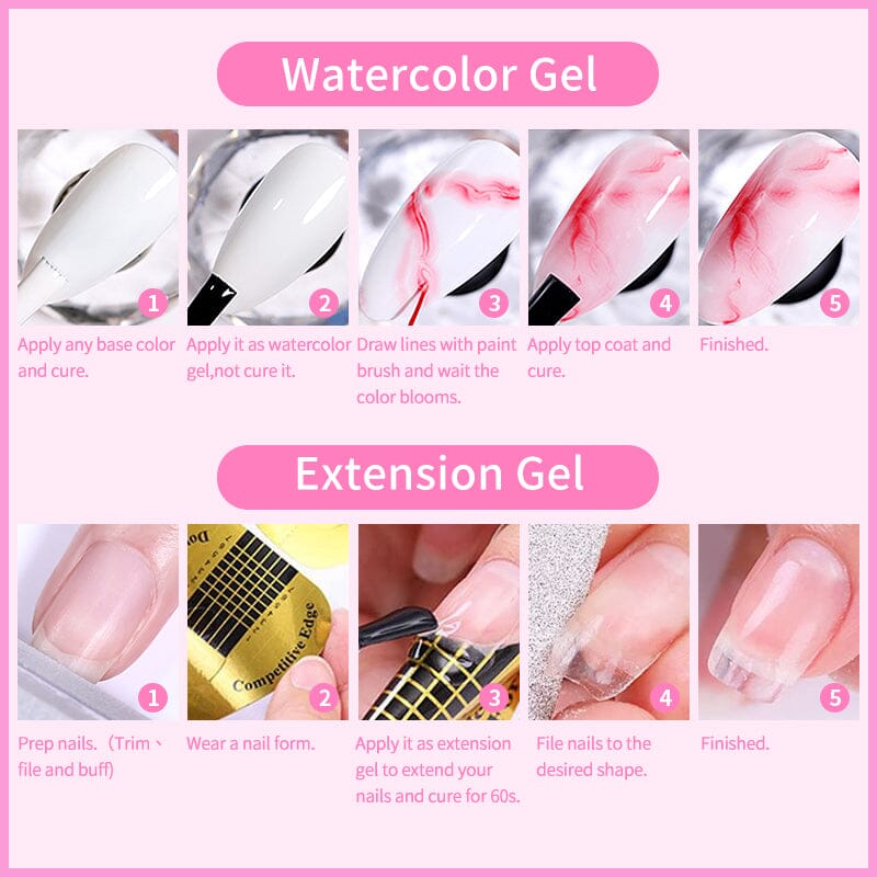 6pcs Set 6 in 1 Nail Glue Gel Polish 15ml