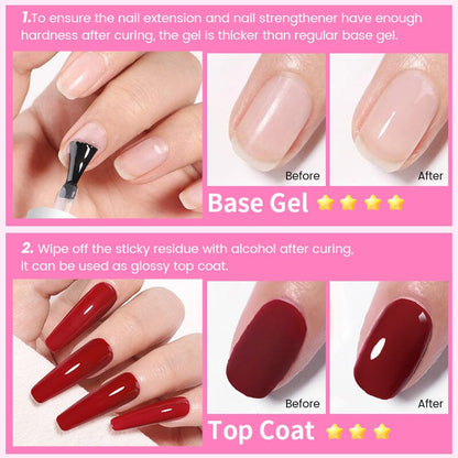 3pcs 6 in 1 Nail Glue Gel Polish 15ml