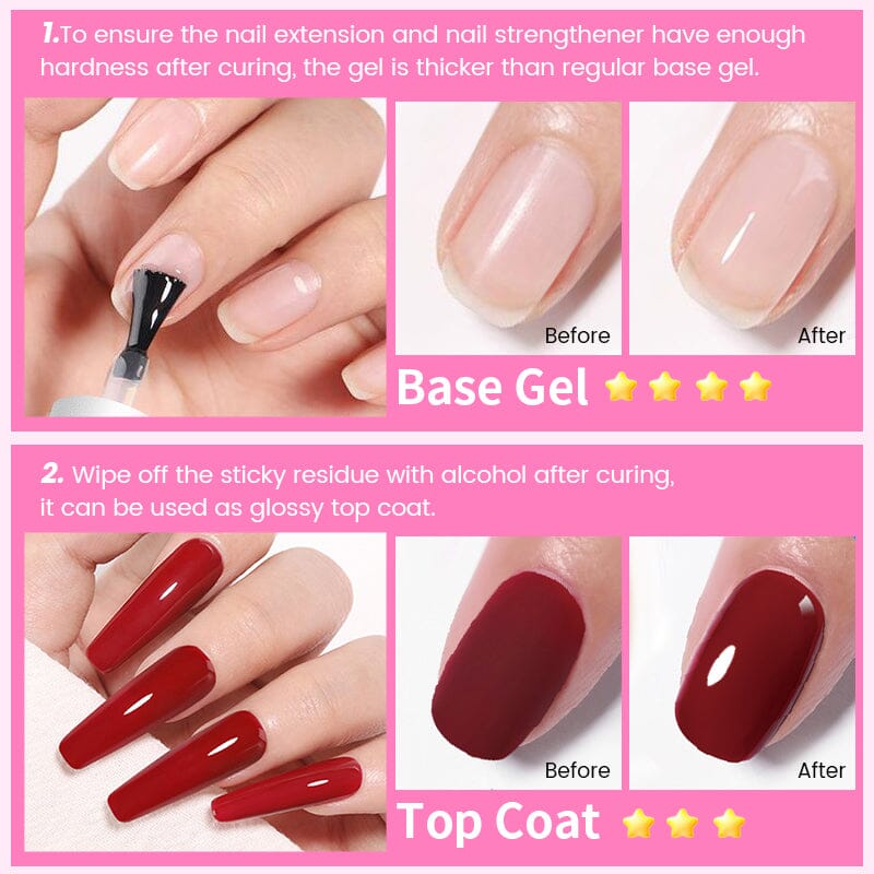 4pcs Set 6 in 1 Nail Glue Gel Polish 15ml