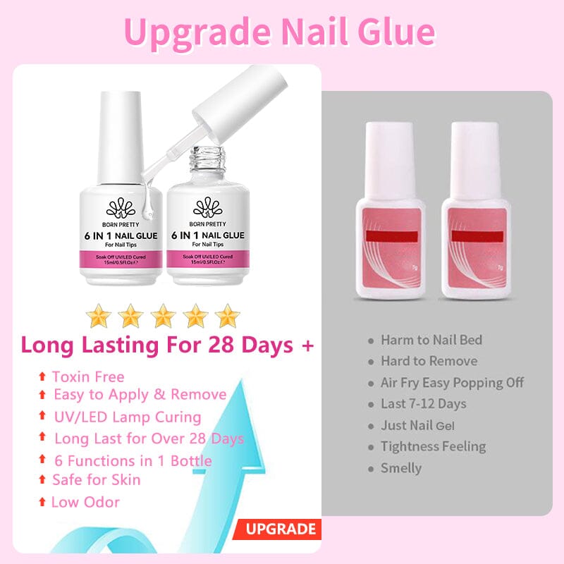 5pcs 6 in 1 Nail Glue Gel Polish 15ml