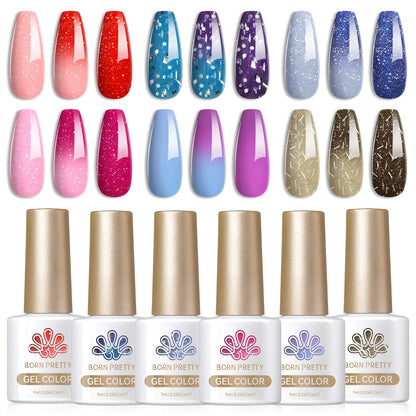 6 Colors Temperature-changing Gel Polish Set T17 ThermoScape 7ml