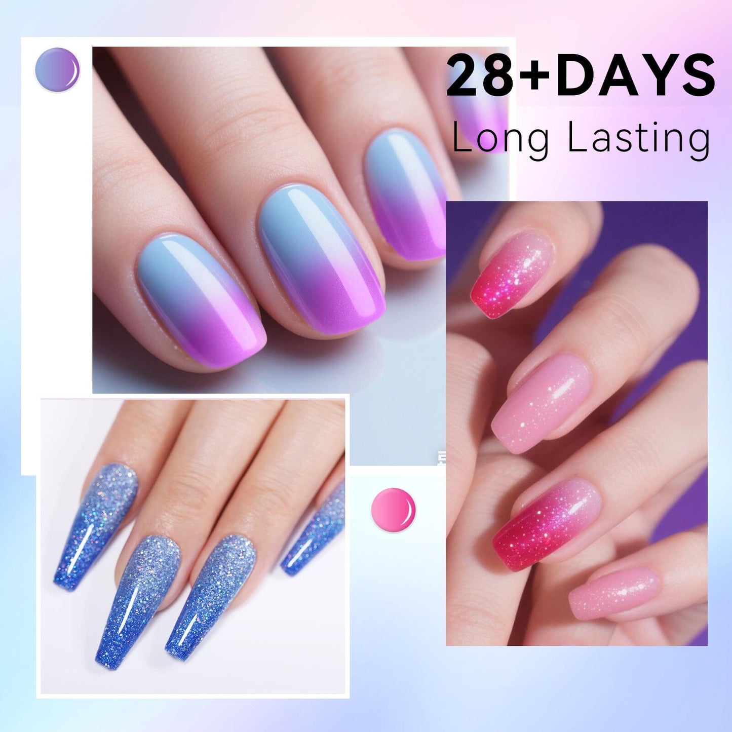 6 Colors Temperature-changing Gel Polish Set T17 ThermoScape 7ml