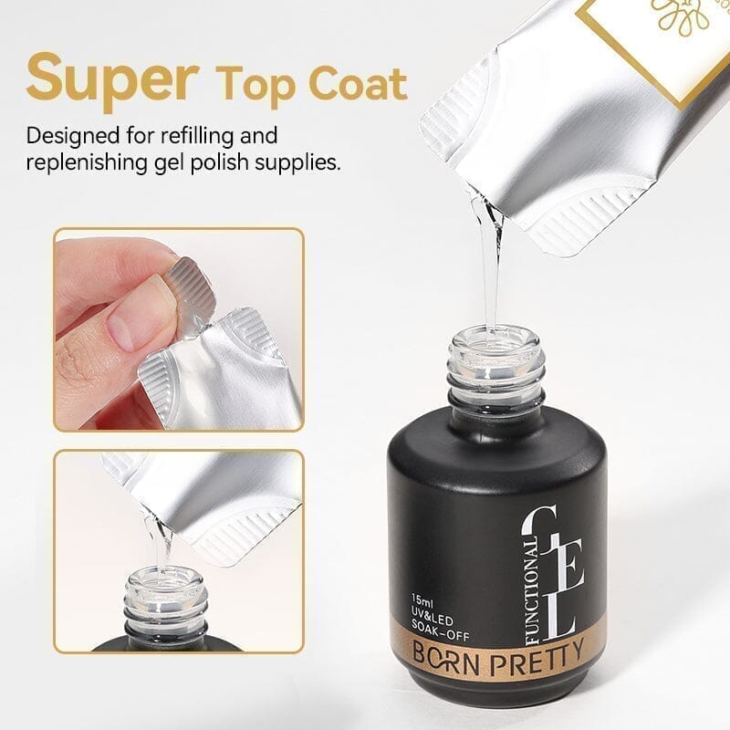 6pcs Set Super Top Coat 15ml
