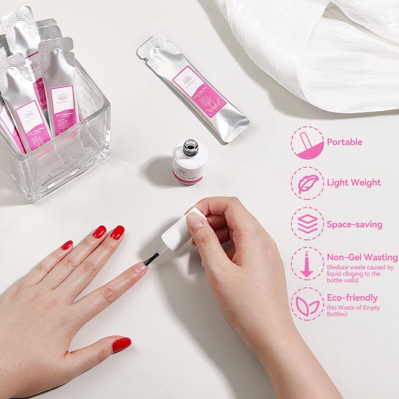 4pcs Set 6 in 1 Nail Glue Gel Polish 15ml