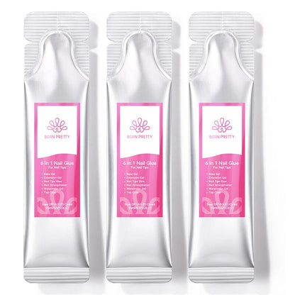 3pcs 6 in 1 Nail Glue Gel 15ml (Bag)