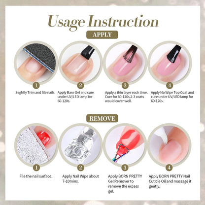 6 Colors Reflective Glitter Gel Polish Set T20 Carat Mirage 7ml