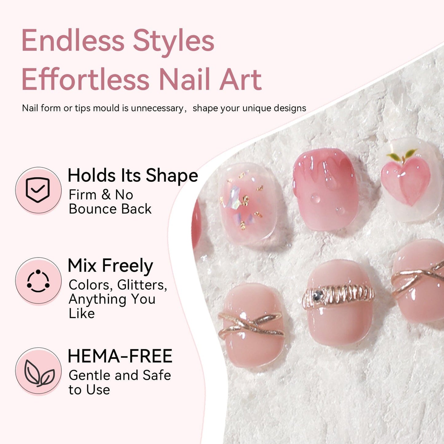 Non Stick Hand Extension Nail Kit