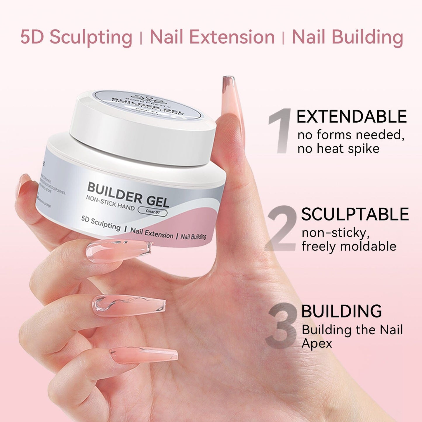 Non Stick Hand Extension Nail Kit