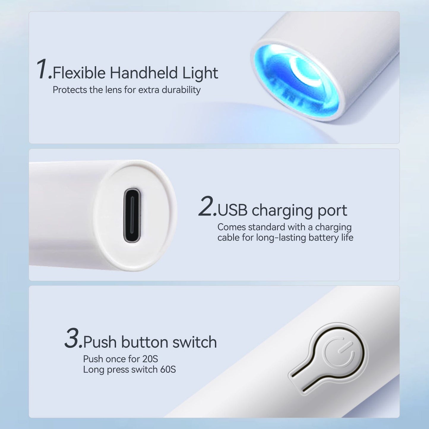 Mini Hand Light & 6 in 1 Gel & Nail Glue Remover