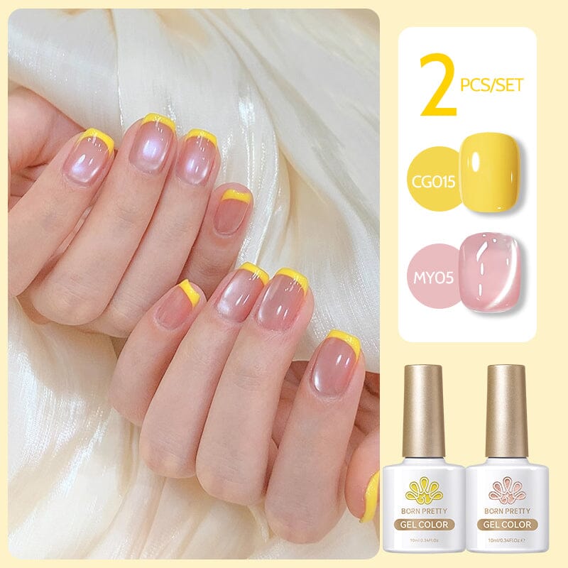 2 Bottles Gel Set French Cat Magnetic Gel 10ml