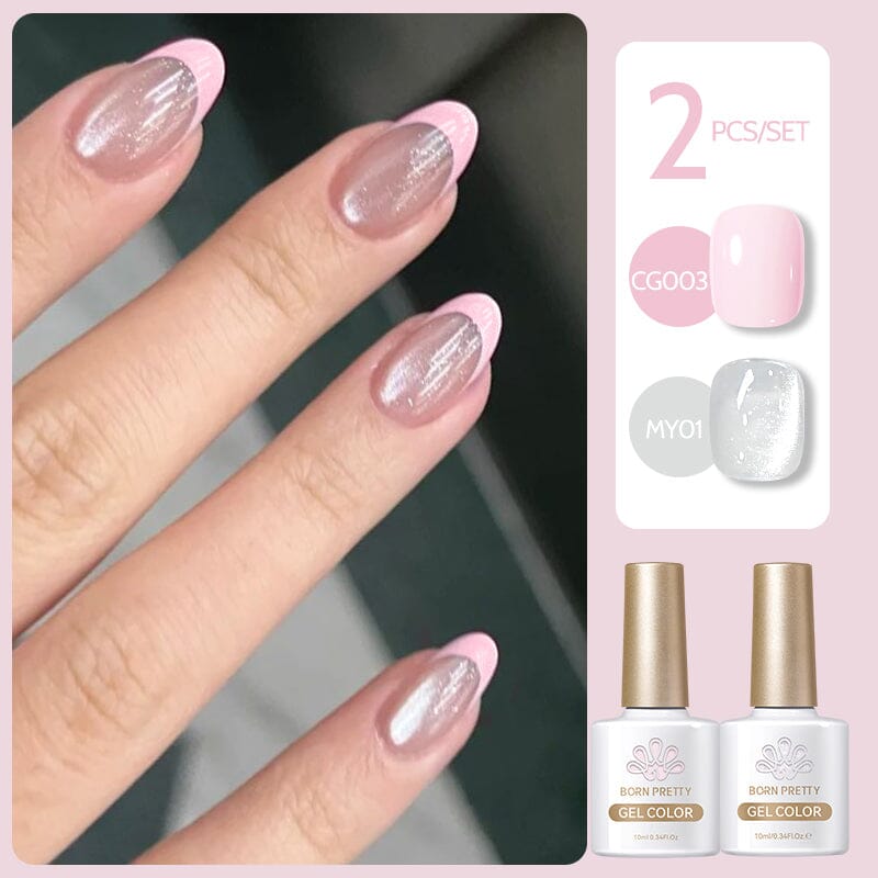 2 Bottles Gel Set French Cat Magnetic Gel 10ml